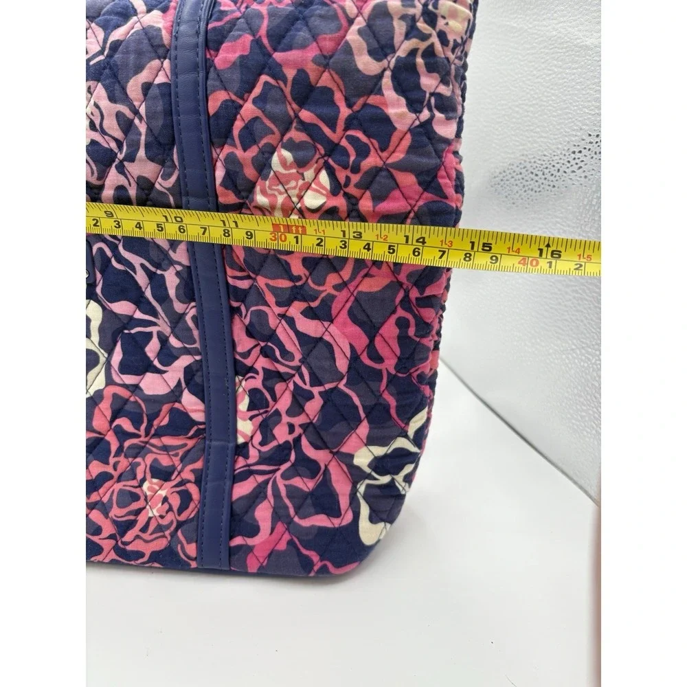 Vera Bradley Pink Purple Large Purse Tote Bag Some Fading And Wear